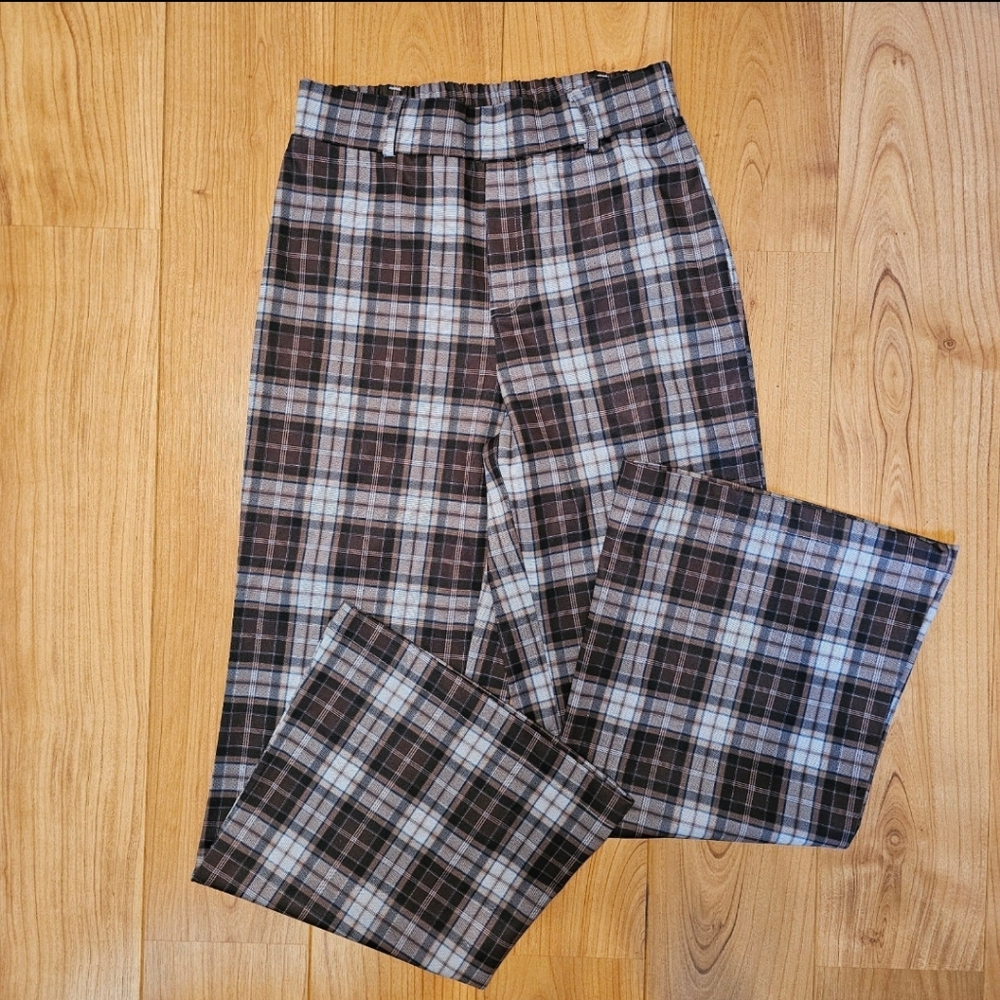 Halara wide leg plaid pants